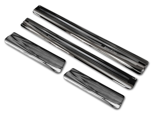 Nakładki na progi do Subaru Impreza 5  (Stal czarna 4 szt.)