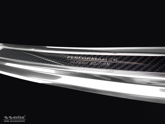 Nakładka na zderzak tylny do Porsche Cayenne Carbon+Stal