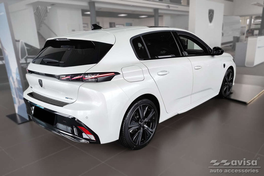 Nakładka na zderzak tylny do Peugeot 308 3 Hatchback (Czarna)