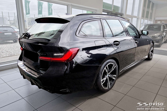 Nakładka na zderzak tylny do BMW 3 VII G21 Kombi  M-Pakiet (Stal)
