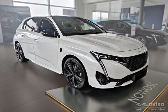 Nakładka na zderzak tylny do Peugeot 308 3 Hatchback (Czarna)