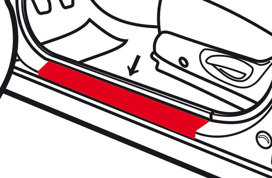 Folia ochronna na progi, słupki, zderzak 10 x 200 cm