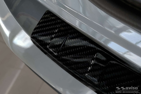 Nakładka na zderzak tylny do Nissan Qashqai 3 (Carbon Fiber)