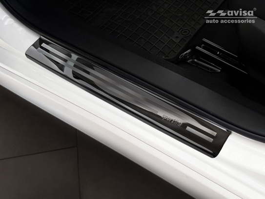 Nakładki na progi do Subaru Impreza 5  (Stal czarna 4 szt.)