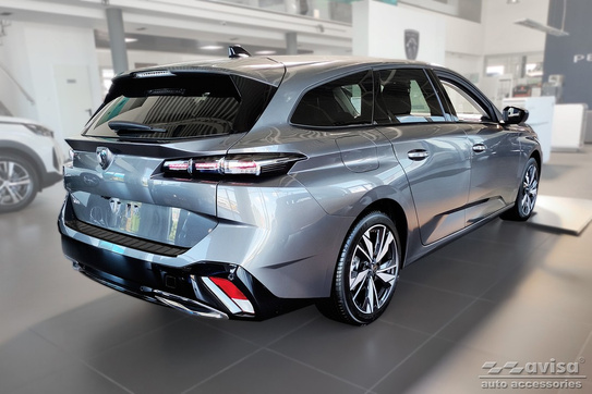 Nakładka na zderzak tylny do Peugeot 308 III SW (Kombi) (Czarna)