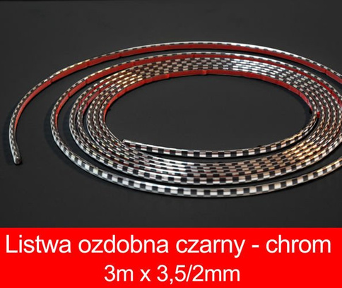 Samochodowa listwa ozdobna na rant 3m x 3,5/2mm