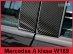 Mercedes W169 A klasa Osłony na słupki drzwi Karbon