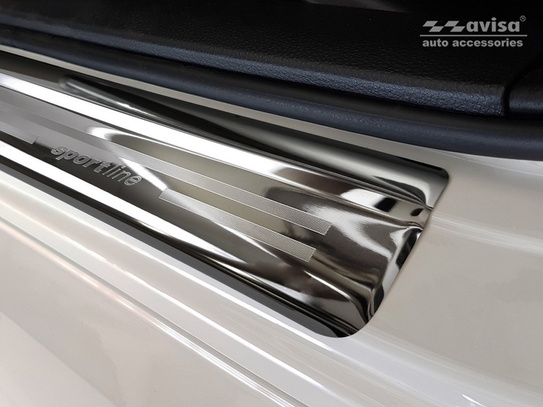 Nakładki na progi do Honda Civic 10 (Czarne-Lustro)