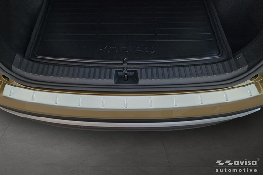 Nakładka na zderzak tylny Skoda Kodiaq 2 (Srebrny mat) 