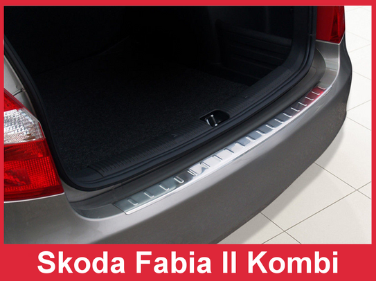 Nakładka na zderzak tylny Skoda Fabia 2 Kombi (Stal)