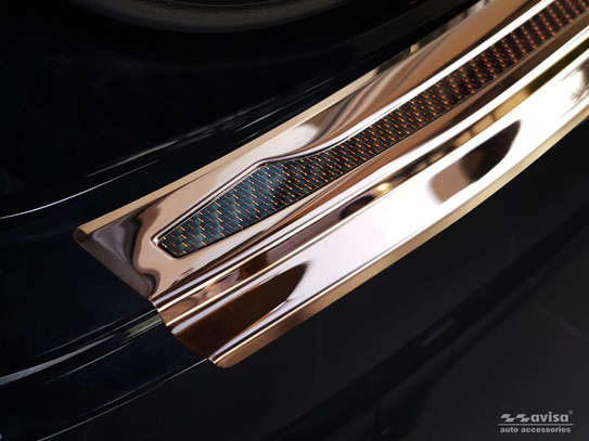 Nakładka na zderzak tylny do Porsche Cayenne Carbon+Stal