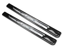 Uniwersalne nakładki ochronne na progi Carbon Fiber + Aluminium