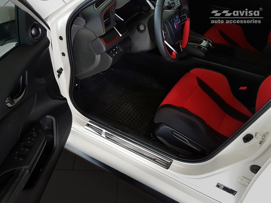 Nakładki na progi do Honda Civic 10 (Czarne-Lustro)