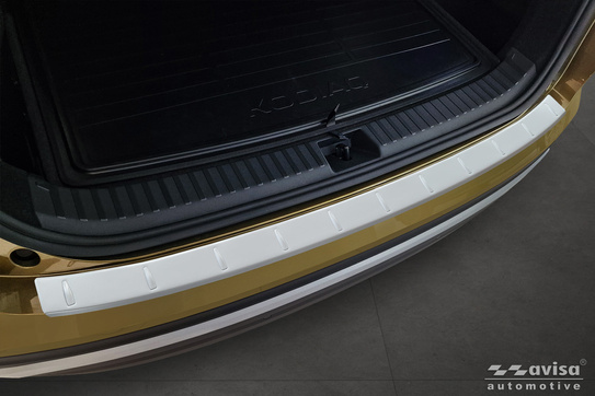 Nakładka na zderzak tylny Skoda Kodiaq 2 (Srebrny mat) 