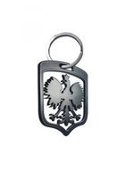 Brelok stalowy - Polska (czarny)