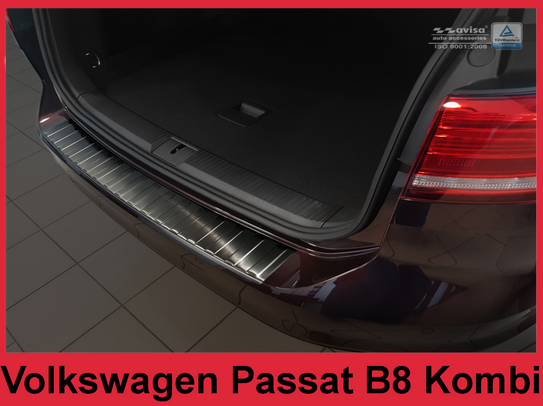 Nakładka na zderzak tylny Volkswagen Passat B8 Kombi (Czarna)