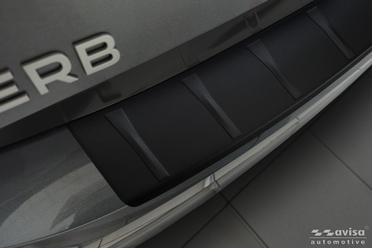 Nakładka na zderzak tylny Skoda Superb 4 Liftback (Czarny Mat)
