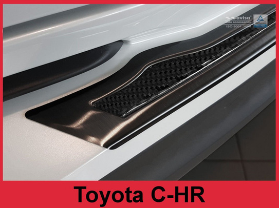 Nakładka na zderzak tylny.do Toyota C-HR Carbon+Stal