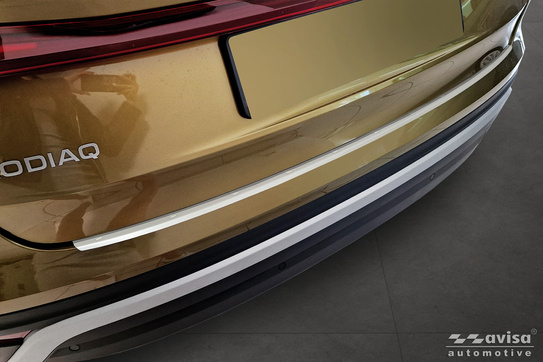 Nakładka na zderzak tylny Skoda Kodiaq 2 (Srebrny mat) 
