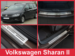 VOLKSWAGEN SHARAN 2 Zestaw (Nakładka na zderzak tylny + nakładki progowe) 