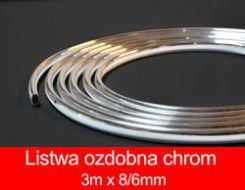 Samochodowa listwa ozdobna na rant 3m x 8/6mm