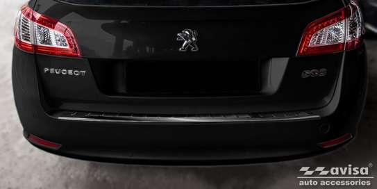 Nakładka na zderzak tylny Peugeot 508 SW (Czarna) 