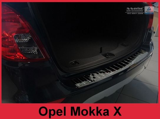 Nakładka na zderzak tylny do Opel Mokka X FL (Czarna-Lustro)