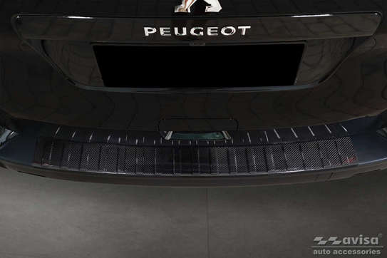 Nakładka na zderzak tylny do Peugeot Traveller (Carbon Fiber)