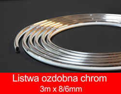 Samochodowa listwa ozdobna na rant 3m x 8/6mm